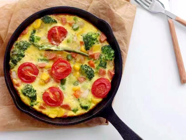 Three-piece set Heavy Duty Cast Iron Skillet & Grill Pan Thickened Vintage Style Cookware for Steak Breakfast & Camping