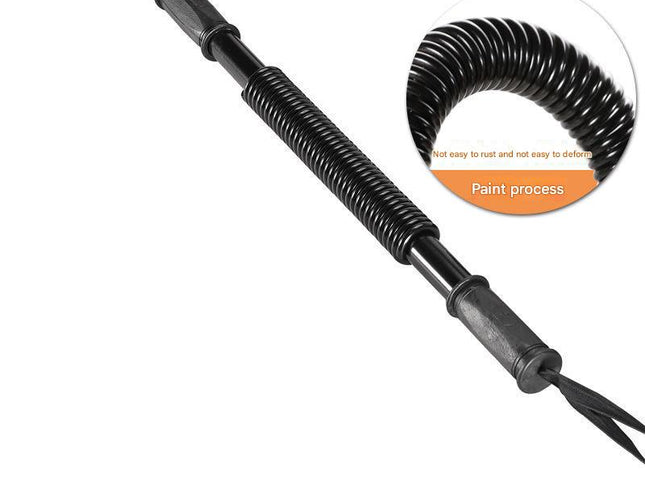 Black Power Twister Bar Upper Body Workout Equipment Chest Expander Arm Strengthener Spring Exerciser for Men Home Gym(30kg)