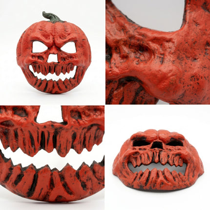 3-pack Scary Pumpkin Mask - PU Foam Pumpkin Head Costume Prop, DIY Halloween Party Decoration for Carnival, Fancy Dress, Birthdays and Festive Displays