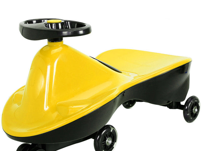 Yellow-Glide Walker Swing Car Twist Car Rind On Toy Italian Designer For Children Outdoor