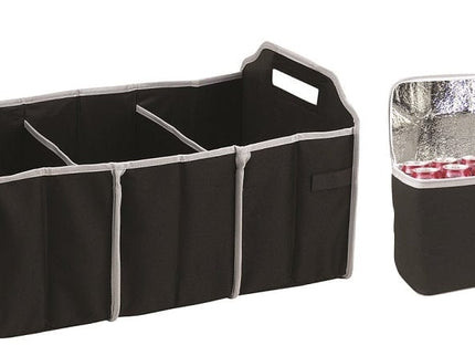 Collapsible Car Trunk Organiser with Cooler Bag