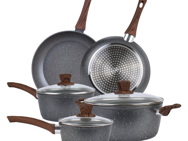 5Pieces Non-Stick Marble Coating Saucepan/Casserole/Fry Pan Cookware Set