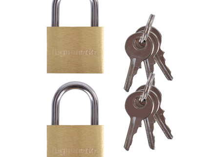 Flightmode Brass Padlock 2 Pack