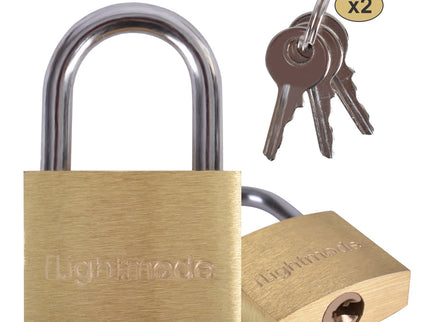 Flightmode Brass Padlock 2 Pack