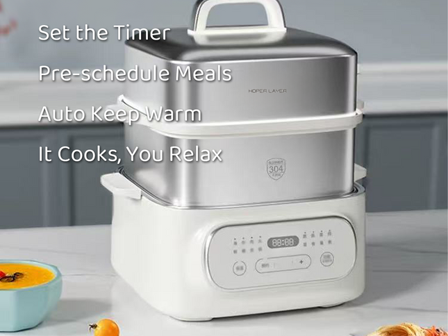 Hoper Layer Multifunctional Three-layer Stainless Steel Steamer AU Modeal