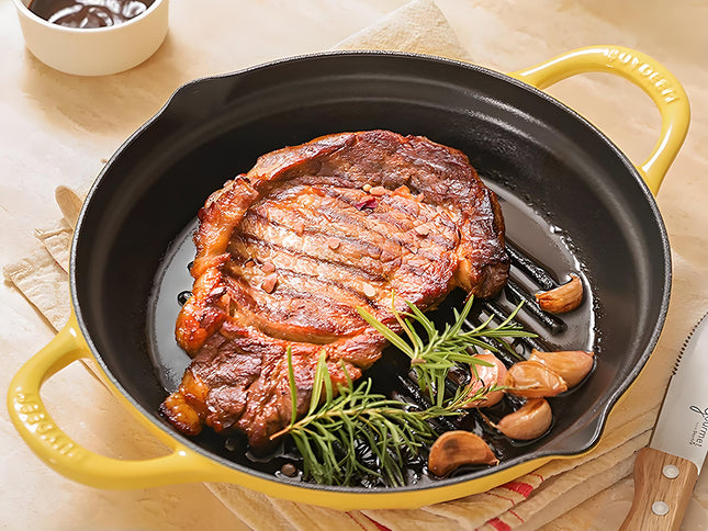BUYDEEM CP553 Enameled Cast Iron Grill Pan