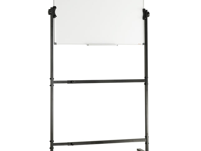 VEVOR 91.5x61cm Rolling Magnetic Whiteboard, Double-sided Mobile Whiteboard, Adjustable Height Dry Erase Board with Wheels, 1 Magnetic Erase & 3 Dry Erase Markers & Movable Tray Office, School