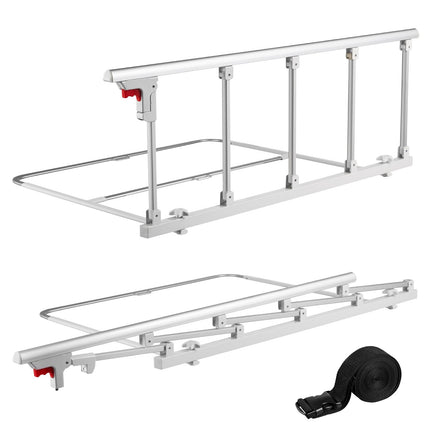 Foldable Metal Bed Assist Rail with Fixing Strap ‚Äì 122cm, Adjustable Height, Fits King, Queen, Full & Twin