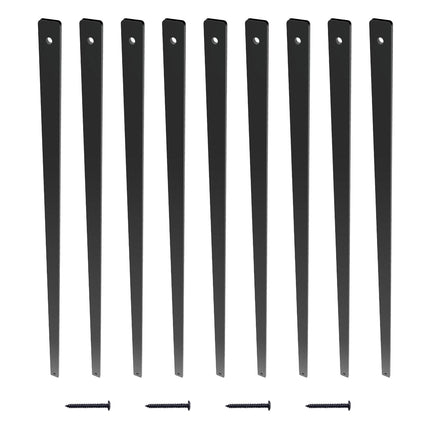 Staircase Metal Balusters, 38'' x 1'' Flat Aluminum Alloy Decorative Banister Spindles, 72 Pack Deck Baluster with Screws, Classic Hollow Deck Railing Satin Black Powder Coated for Porch