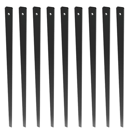 Staircase Metal Balusters, 29.5'' x 1'' Flat Aluminum Alloy Decorative Banister Spindles, 51 Pack Deck Baluster with Screws, Classic Hollow Deck Railing Satin Black Powder Coated for Porch
