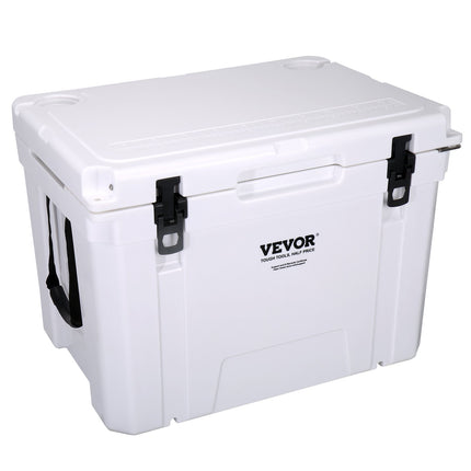 VEVOR Insulated Portable Cooler, 65 qt, Holds 65 Cans, Ice Retention Hard Cooler with Heavy Duty Handle, Ice Chest Lunch Box for Camping, Beach, Picnic, Travel, Outdoor, Keeps Ice for up to 6 Days