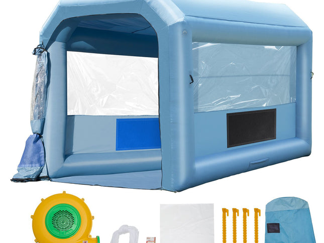 Inflatable Paint Spray Booth with Air Filter System – 13.1 x 9.8 x 9 ft, 750W Blower