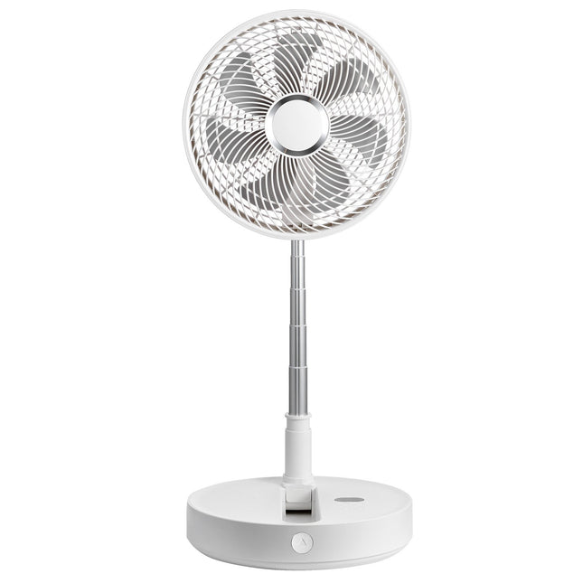 VEVOR 12 Inch Foldable Oscillating Standing Fan with Remote Control, 4 Speed Adjustable Portable Desk Quiet Fan, 7200mah Rechargeable USB Small Fan, Folded Rotating Floor Fan for Bedroom Office Travel