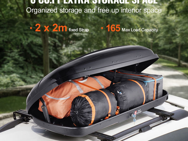 Rooftop Cargo Carrier 220 L Luggage Storage Box ABS for SUVs Cars
