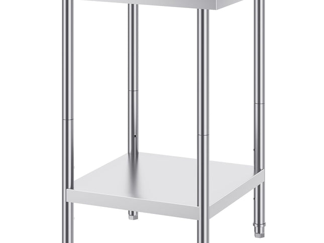 Stainless Steel Food Prep Table ‚Äì 24 x 24 x 34in, 3 Adjustable Height Levels