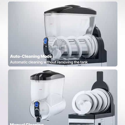 VEVOR Commercial Slushy Machine 15L Margarita Smoothie Frozen Drink Maker