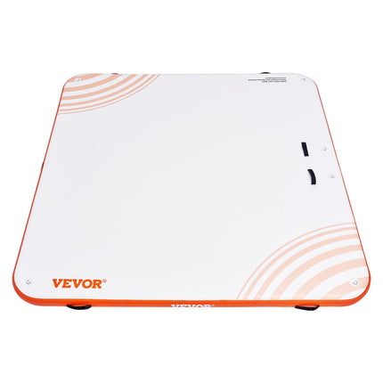 VEVOR Inflatable Floating Dock, 7 x 7FT Inflatable Dock Platform, Non-Slip Water Floating Dock Mat with Portable Carrying Bag & Detachable Ladder, Floating Platform Island Raft for Pool Beach Ocean