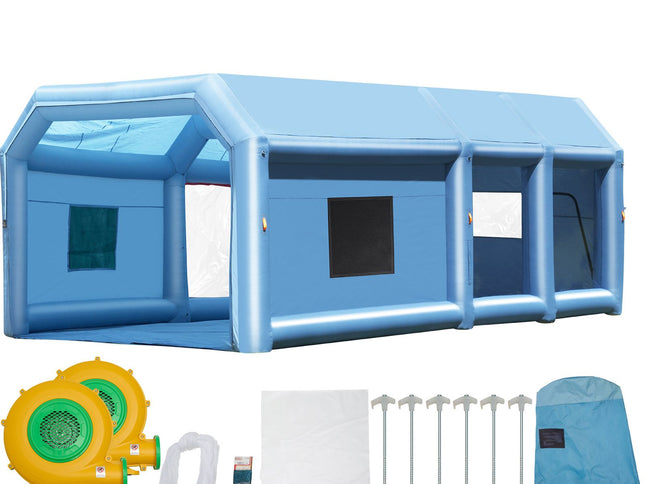 Inflatable Paint Booth 26.2x14.8x9.8ft Inflatable Spray Booth 950W+750W