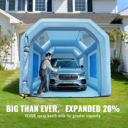 Inflatable Spray Booth Car Paint Tent 20x10x8ft Filter System 2 Blowers