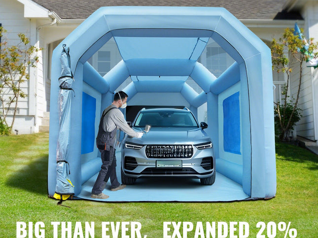 Inflatable Spray Booth Car Paint Tent 20x10x8ft Filter System 2 Blowers