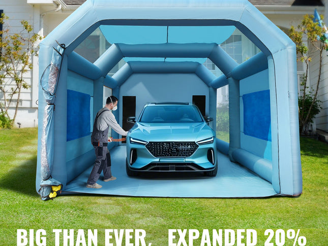 VEVOR Inflatable Paint Booth, 8.5x4.8x3.3m Inflatable Spray Booth, High Powerful 750W+950W Blowers Spray Booth Tent, Car Paint Tent Air Filter System for Car Parking Tent Workstation Motorcycle Garage