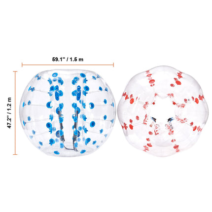Inflatable Bumper Balls 2-Pack, 5FT/1.5M Body Sumo Zorb Balls for Teen & Adult, 0.8mm Thick PVC Human Hamster Bubble Balls for Outdoor Team Gaming Play, Bumper Bopper Toys for Garden, Yard, Park