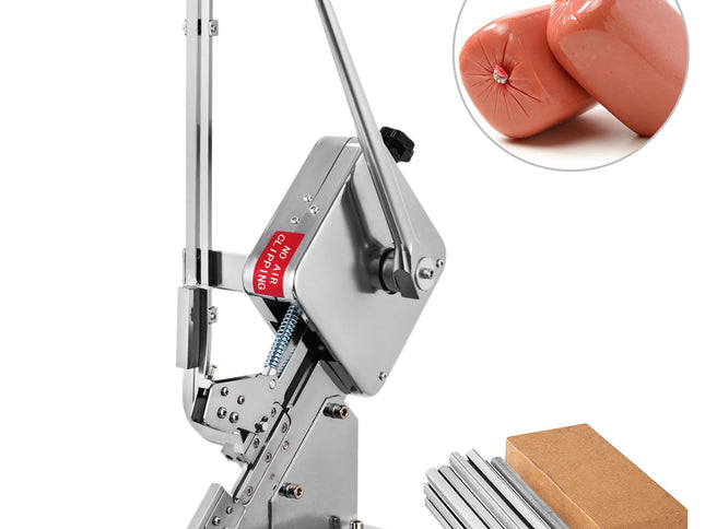 VEVOR Manual U-shape Sausage Clipper Clipping Machine Food Clipping Maker for Sausage Packing Sealing with 2 Boxes of Buckles 8000pcs