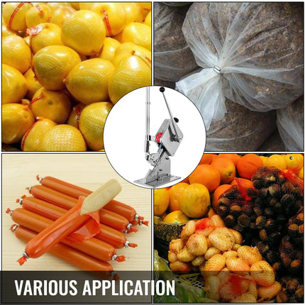 VEVOR Manual U-shape Sausage Clipper Clipping Machine Food Clipping Maker for Sausage Packing Sealing with 2 Boxes of Buckles 8000pcs