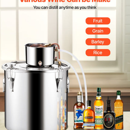 Moonshine Still 13 Gal Water Alcohol Distiller Brewing Kit Stainless Steel