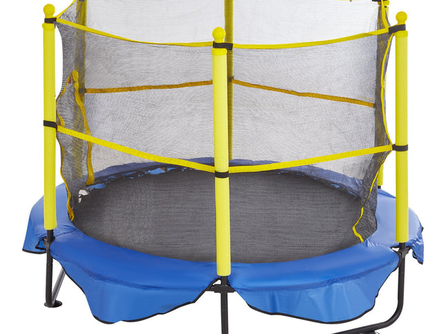 VEVOR 5FT Trampoline for Kids, 60" Indoor Outdoor Trampoline with Safety Enclosure Net, Basketball Hoop and Ocean Balls, Mini Toddler Recreational Trampoline Birthday Gifts for 3+ Years Kids
