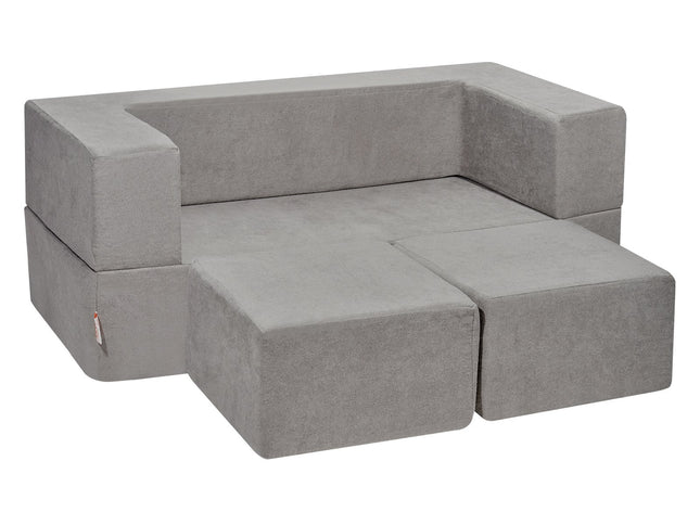 VEVOR Modular Kids Play Couch 4Pcs DIY Creative Child Sectional Sofa Dark Grey