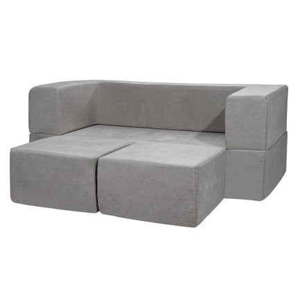 VEVOR Modular Kids Play Couch 4Pcs DIY Creative Child Sectional Sofa Dark Grey