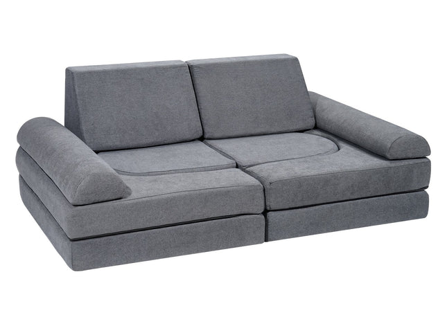 VEVOR Modular Kids Play Couch 10Pcs DIY Creative Toddler Sectional Sofa Grey