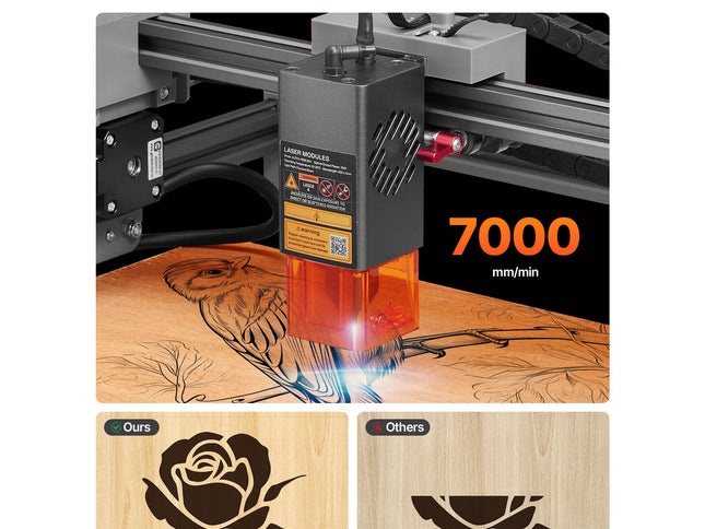 Enclosed 10W Laser Engraver & Cutter – 300 x 300mm Working Area, 7000mm/min, Class 1