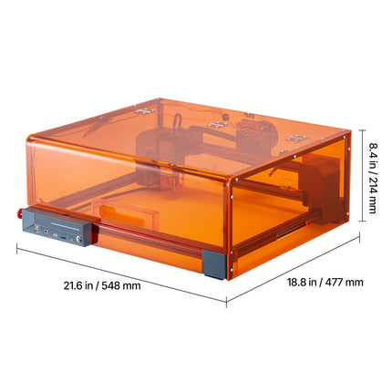 Laser Engraver, 10W, Laser Engraving and Cutting Machine with Enclosure, Laser Cutter Engraver Machine, 300 x 300 mm Working Area, 7000 mm/min, for Wood, Leather, Glass, Certain Metal, Class 1