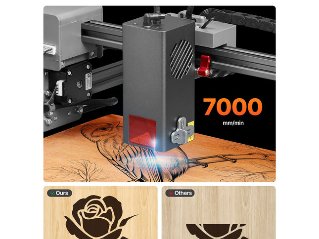 Enclosed 20W Laser Engraver & Cutter – 300 x 300mm Working Area, 7000mm/min, Class 1
