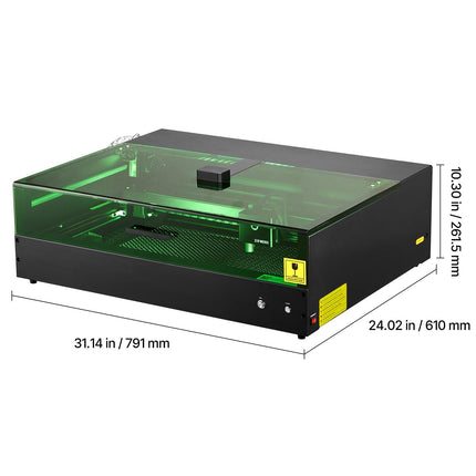 Laser Engraver, 20W, Laser Engraving and Cutting Machine with Enclosure Camera, Laser Cutter, 36000 mm/min, 500 x 320 mm Working Area, for Wood, Leather, Glass, Paper, Certain Metal, Class 1
