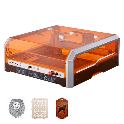Laser Engraver, 20W, Laser Engraving and Cutting Machine with Enclosure Camera, Laser Cutter, 400 x 400 mm Working Area, 30000 mm/min, for Wood, Leather, Glass, Paper, Certain Metal, Class 1