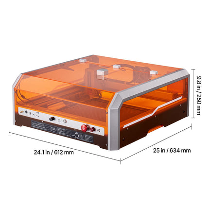 Laser Engraver, 20W, Laser Engraving and Cutting Machine with Enclosure Camera, Laser Cutter, 400 x 400 mm Working Area, 30000 mm/min, for Wood, Leather, Glass, Paper, Certain Metal, Class 1