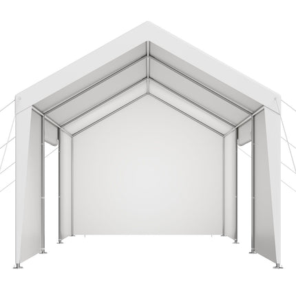 Carport Car Canopy 12x20FT Heavy Duty Car Shelter with Sidewalls Grey