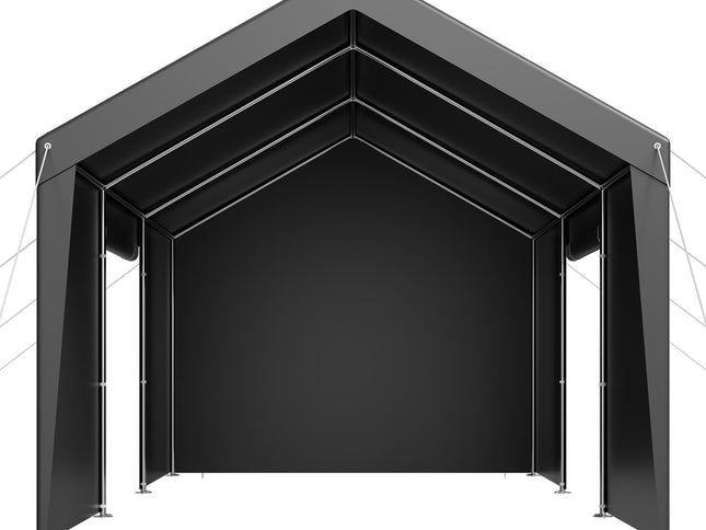 Carport Car Canopy 12x20FT Heavy Duty Car Shelter with Sidewalls White