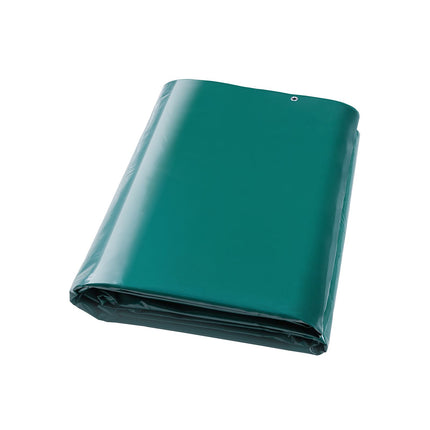 PVC Waterproof Tarp, 16.5 x 29.5 ft Heavy Duty PVC Tarpaulin, Tear-Proof and Weather-Proof, with Grommets and Reinforced Edges for Canopy Boat RV Tent Shelter Trailer Truck Cover, Green