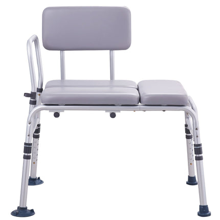 Padded Tub Transfer Bench with Armrest & Reversible Backrest ‚Äì Non-Slip, 500lbs Capacity