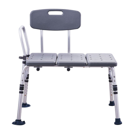 Adjustable Tub Transfer Bench with Armrest & Reversible Backrest ‚Äì Non-Slip, 400lbs Capacity