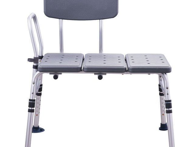 Tub Transfer Bench for Bathtub, Adjustable Shower Seats for Adults, Lightweight Shower Bench for Elderly and Disabled, Non-Slip Bath Seats with Armrest and Reversible Backrest, 400lbs Capacity