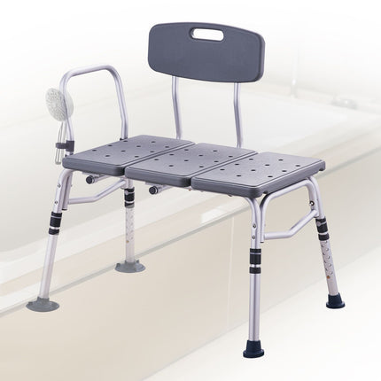 Adjustable Tub Transfer Bench with Armrest & Reversible Backrest ‚Äì Non-Slip, 400lbs Capacity