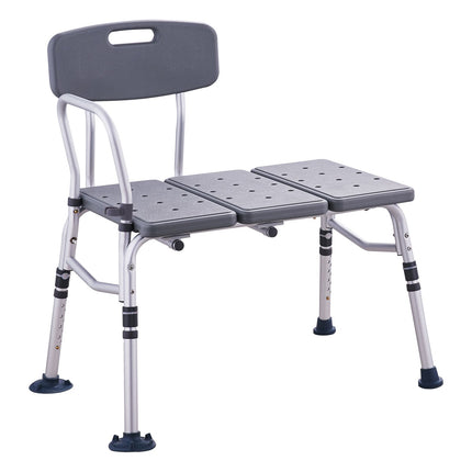 Adjustable Tub Transfer Bench with Armrest & Reversible Backrest ‚Äì Non-Slip, 400lbs Capacity