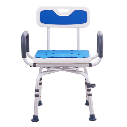 360¬∞ Swivel Shower Chair with Arms & Backrest ‚Äì Adjustable Height, Non-Slip, 400lbs Capacity
