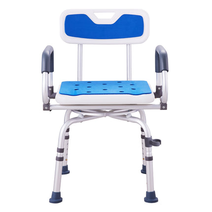 360¬∞ Swivel Shower Chair with Pivoting Arms ‚Äì Adjustable Height, Non-Slip, 400lbs Capacity