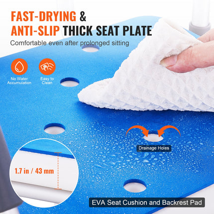 360¬∞ Swivel Shower Chair with Pivoting Arms ‚Äì Adjustable Height, Non-Slip, 400lbs Capacity
